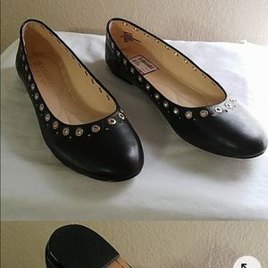 Studio isola black leather cushion flats SIZE 6 ref 42BC